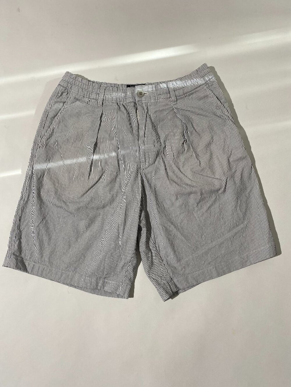 Todd Snyder White and Blue Striped Shorts Italian Fabrics 32 Waist